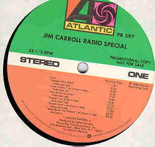 Jim Carroll Radio Special Album